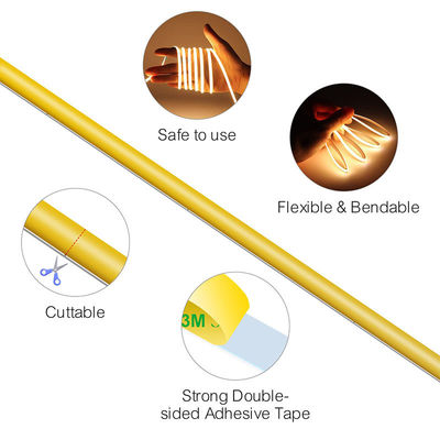 Personalización COB LED Strip Light IP20 8mm 12V24V 320leds Rosa para interiores y exteriores