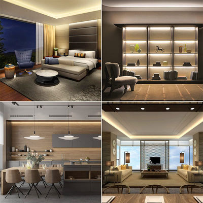 Personalización COB LED Strip Light IP20 8mm 12V24V 320leds Rosa para interiores y exteriores