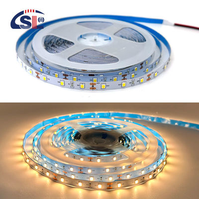 12V 60LEDs/m 2700K-3000K SMD de un solo color 2835 luz de fondo LED blanca cálida