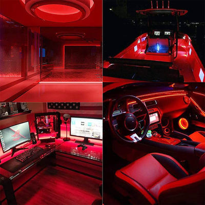 COB LED Strip Light IP20 8mm 12V24V 480leds Rojo para decoración interior y exterior