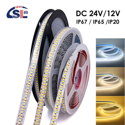 Las luces de banda LED a prueba de agua SMD2835 240leds 8mm 24v 12v 3000K 4000K 6500K IP67 IP65 IP20