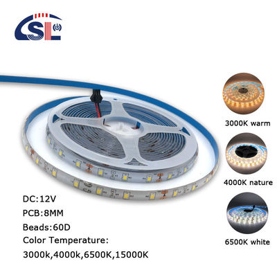 5V 8mm 320LEDs 3000K 4000K IP65 1cm Un corte de electroplata impermeable flexible COB luz de banda LED