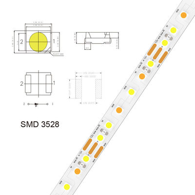 3000K 4000K 5V 8mm 120leds IP65 resistente al agua SMD2835 Luz de banda LED con clasificación IP65
