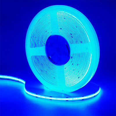 CE LVD EMC ROHS FCC REACH ERP2.0 Certificado Ice Blue COB Luz de banda LED con ancho de 8 mm