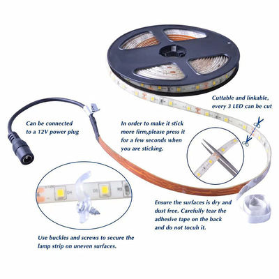3000K 4000K 5V 8mm 120leds IP65 resistente al agua SMD2835 Luz de banda LED con clasificación IP65