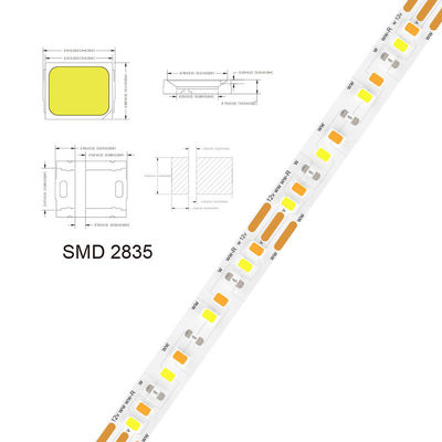 CCT 12V24V 8mm 120leds 3000K-6500K 35Copper Led Strip Light para el gabinete de retroiluminación de televisión