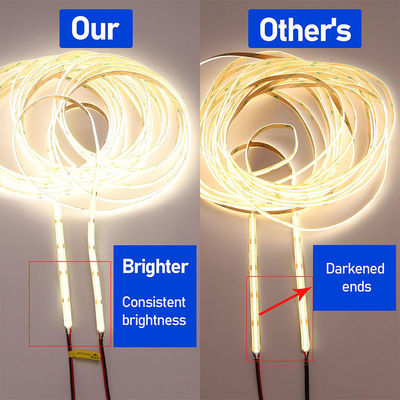 Hotel DC12V24V 8mm10mm 480Leds 3000K4000K6500K Alta luminosidad Flexible COB Led Strip Light para la cocina y el salón