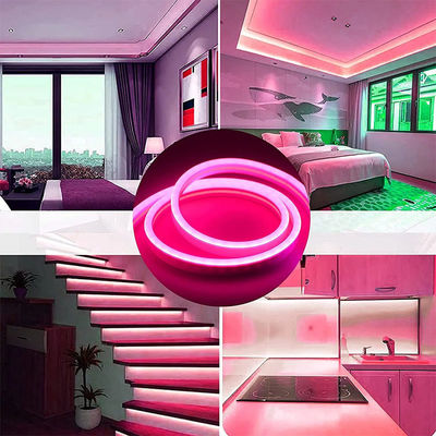 Hotel Popular Silicona Neón Flex LED rosa Neón Flex DC 12V IP65 Impermeable 8x16mm 120 LEDs/M