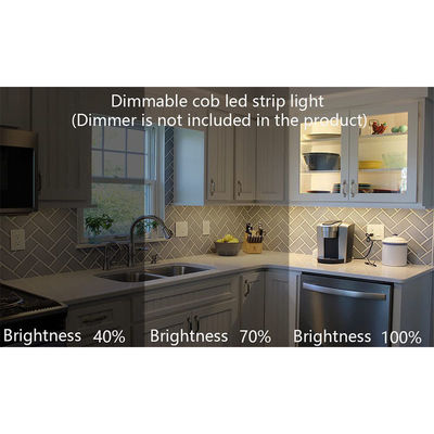 Luz de banda LED 8mm10mm 480leds 3000K4000K6500K Caliente Luz natural blanca flexible COB
