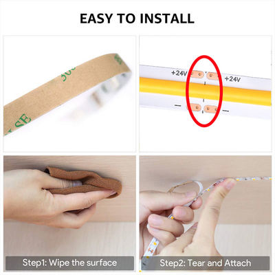 COB LED Strip Light IP20 8mm ancho 12V24V 320leds 3000K4000K6500K para el salón de la cocina