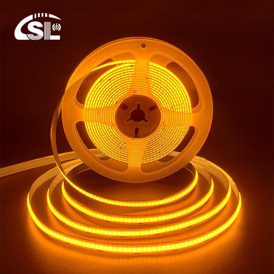 IP20 12V 24V Flexible COB Luz de banda LED 8mm 320Leds Luz de banda naranja a prueba de agua 3