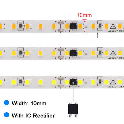 180 LED/m Alto brillo 8mm 4000K Natural Ra80 CE RoHs COB SMD2835 Luz de banda LED