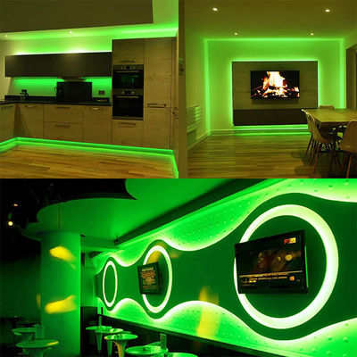 Calificación IP20 Alto brillo personalizado 5V 120LEDs Verde una luz una placa electroplata SMD2835 luz de banda LED
