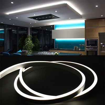 4100K Frío LED Blanco Neón Flex 24V DC Inalámbrico 8x16mm 120LEDs/m IP65 Impermeable Ideal