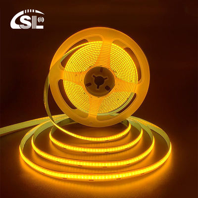 Hotel House COB LED Strip Light CE RoHs IP20 Ra90 8mm ancho 12V 24V amarillo dorado