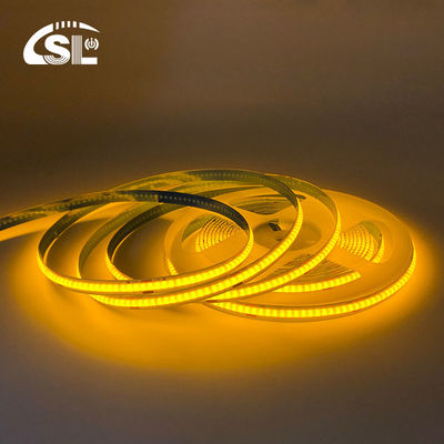 Hotel House COB LED Strip Light CE RoHs IP20 Ra90 8mm ancho 12V 24V amarillo dorado