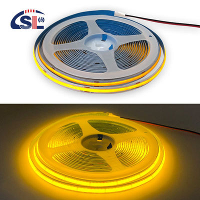 Hotel House COB LED Strip Light CE RoHs IP20 Ra90 8mm ancho 12V 24V amarillo dorado