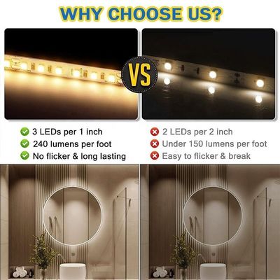 Diseño flexible 8mm 120leds 4000K Placa de malla natural flexible SMD2835 Luz de banda LED