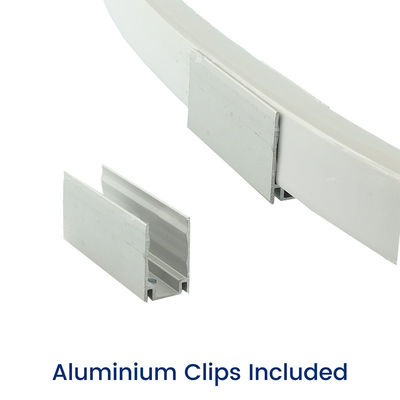 Flex de Neón Blanco Natural 4000K DC 48V 16x16mm Forma plana Curva vertical IP65 Inodoro LED Flex de Neón