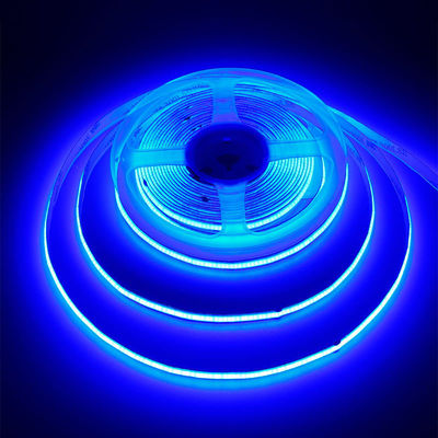 Iluminación Alta luminosidad DC12V24V 480leds 8mm Ice-Blue COB Led Strip Light con 3-