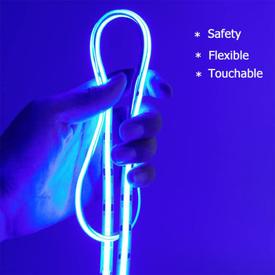 Iluminación Alta luminosidad DC12V24V 480leds 8mm Ice-Blue COB Led Strip Light con 3-