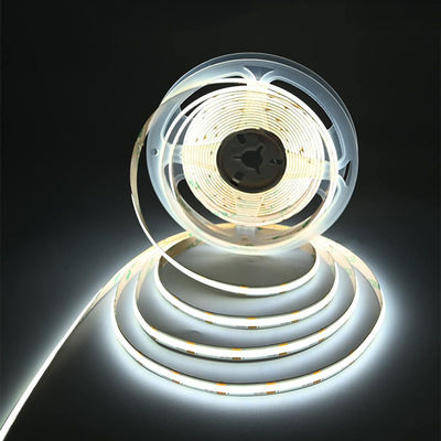 DC 12V24V 8mm10mm Ancho 320Leds 6500K Blanco Alto Brillo Flexible COB Led Strip Light para la cocina y el salón
