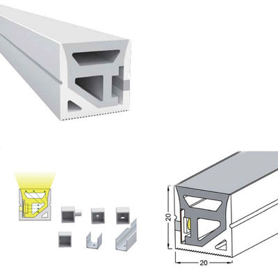 Hotel Silicona Neón Flex 12 * 12mm Cuadrado DC 24V IP67 Inodoro Luz de Neón Led Exterior