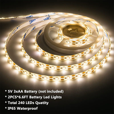 Hotel 5v 120leds 8mm 3000K Blanco cálido LED Strip luz con y Flujo luminoso / m 2640 lm