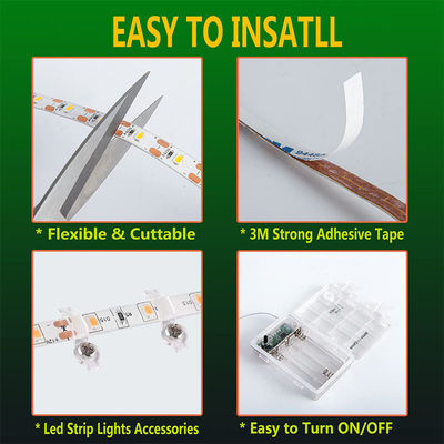 Hotel 5v 120leds 8mm 3000K Blanco cálido LED Strip luz con y Flujo luminoso / m 2640 lm