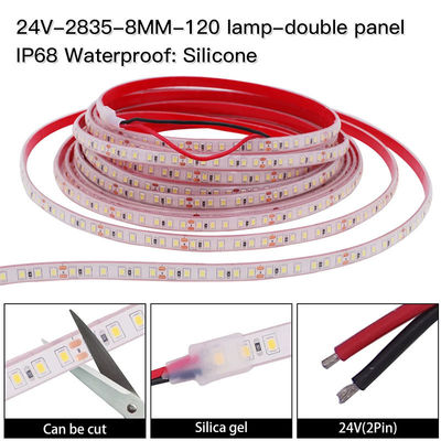 10mm 180leds 3000K IP67 Junta de corte a presión SMD2835 Luz de banda LED