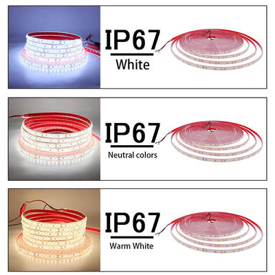 110v220v 8mm 120leds 6500k IP67 Junta de corte a presión a prueba de agua SMD2835 Luz de banda LED