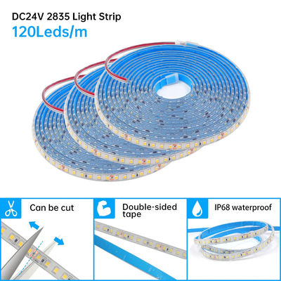 Correa de iluminación de COB 110v220v 8mm 120leds 4000K IP67 Junta de corte a presión impermeable SMD2835 Luz de banda LED