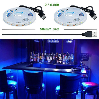 5V 8mm 120LEDs Luz de banda LED azul Electroplate SMD2835 Ideal para interiores y exteriores