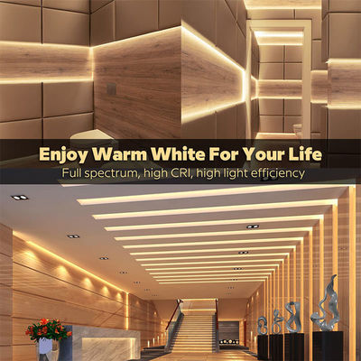 DC12V24V 8mm10mm 320leds 3000K cálida flexible COB Led Strip luz para decoración de interiores