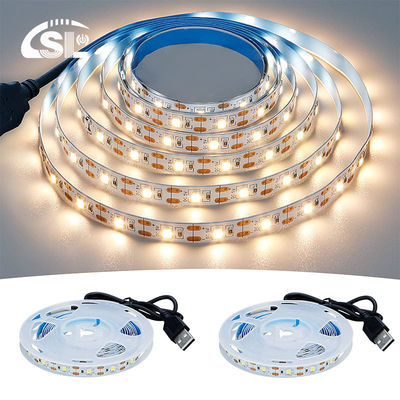 3- 120° Ángulo del haz 5v 120leds 8mm 4000K Natural Una luz una corta SMD2835 Luz de banda LED
