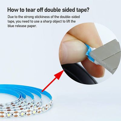 3- 120° Ángulo del haz 5v 120leds 8mm 4000K Natural Una luz una corta SMD2835 Luz de banda LED
