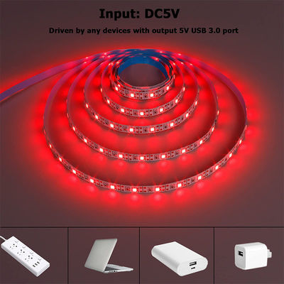 120 LEDs 8mm Rojo Una luz una cortada Electroplate flexible SMD2835 Led Strip Light 5v