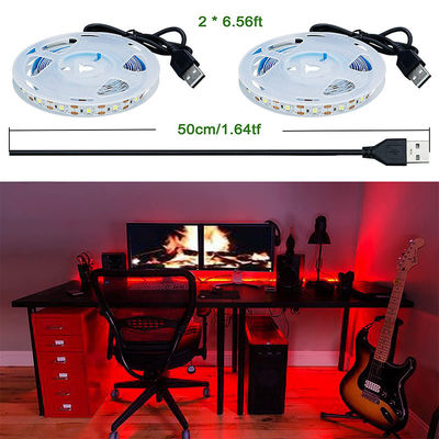 120 LEDs 8mm Rojo Una luz una cortada Electroplate flexible SMD2835 Led Strip Light 5v