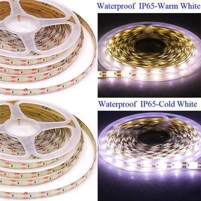 IP65 impermeable 5V 120leds 8mm 3000K Electroplate Blanco Caliente SMD2835 Luz de banda Led