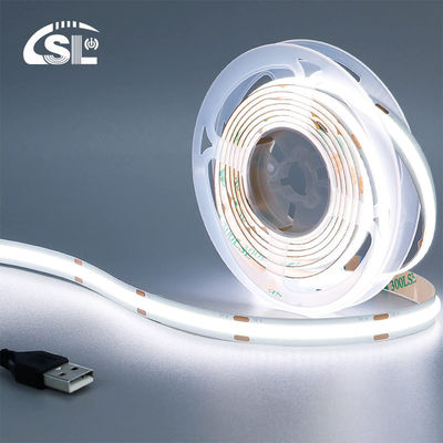 5v 320leds 8mm 6500K White COB Led Strip Light para la iluminación del hogar por control del interruptor