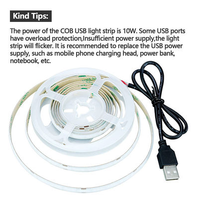 320leds 8mm azul flexible COB luz de banda LED para decoración interior y exterior -20 60C