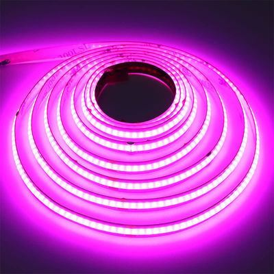 Modo de control Wifi 12v24v 8mm 320leds Violeta Alto brillo COB Luz de banda LED 0.06kg