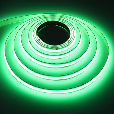 Green COB LED Strip Light 8mm 320leds 12v24v para el exterior y el interior de larga duración