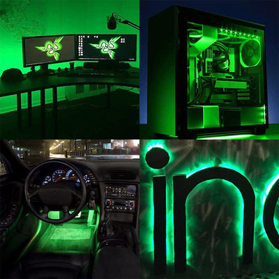 Green COB LED Strip Light 8mm 320leds 12v24v para el exterior y el interior de larga duración