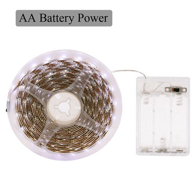 IP20 Calificado Alto brillo 5v 8mm 120leds 6500K Blanco flexible de electroplata SMD2835 Luz de banda LED