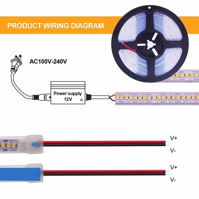 IP67 a prueba de agua 12V 24V LED Blanco Blanco caliente 2835 120LEDs/m para decoración de jardín al aire libre