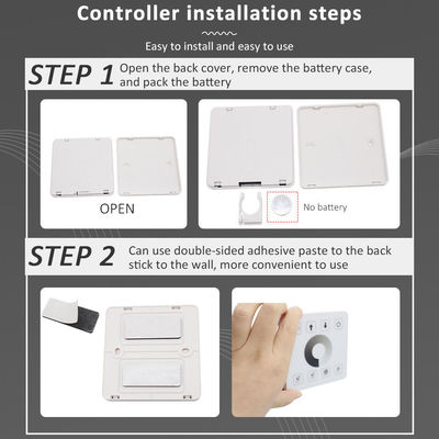 Control de luz LED de panel táctil RF inalámbrico para luces monocromáticas de dos colores y RGB