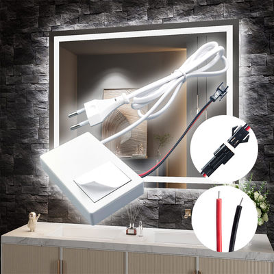 12V 1A 12W Espejos inteligentes de baño con sensor táctil de un solo color con fácil instalación