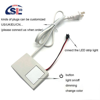 Conveniente AC110V/220V con botón único sensor táctil conmutador para espejos inteligentes de baño