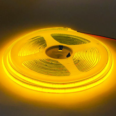 Electroplate COB 24v COB 320Ds 8mm Ra 85 Oro amarillo de luz de la franja para la iluminación del hogar